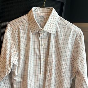 Brooks Brother non-iron dress shirt, red/blue box, size 15.5/32 regent fit.